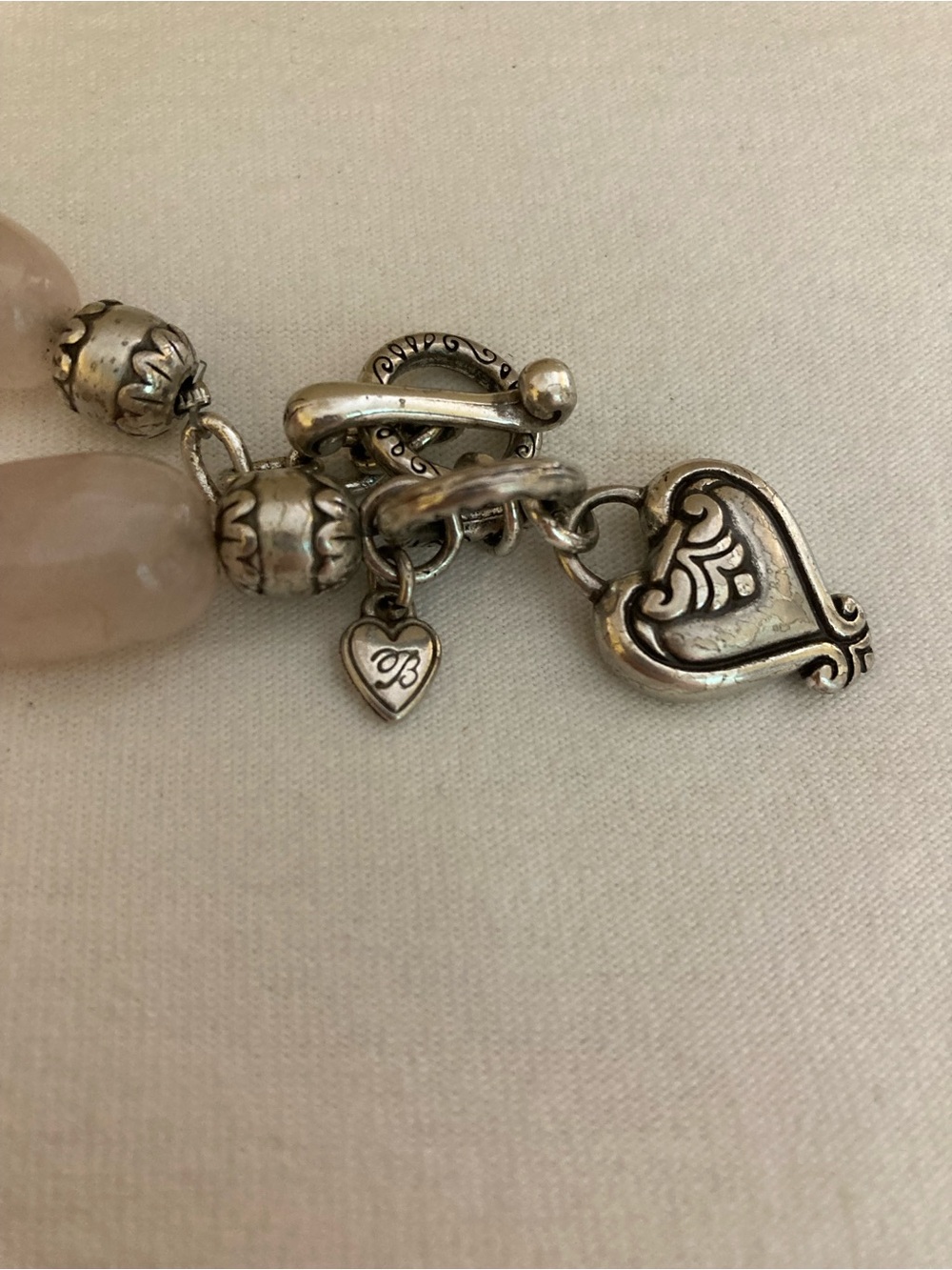 Brighton Rose Quartz Bracelet with Heart Charm - Picture 6 of 9